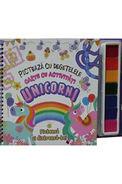 Flamingo Unicorni. Pictează cu degetele, Caiet de activități -