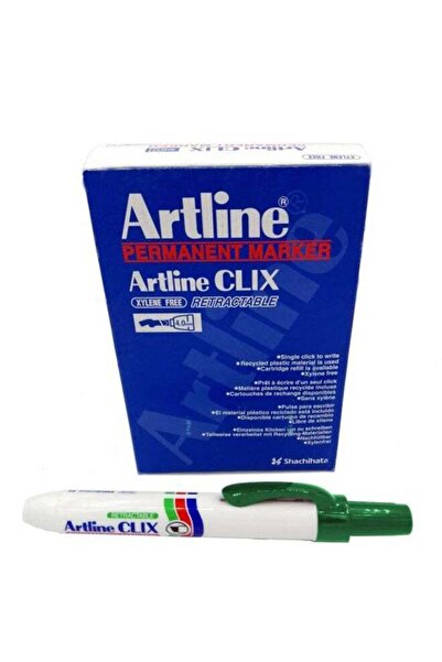 artline 12-Piece Clix Permanent Markers Green EK-93GR