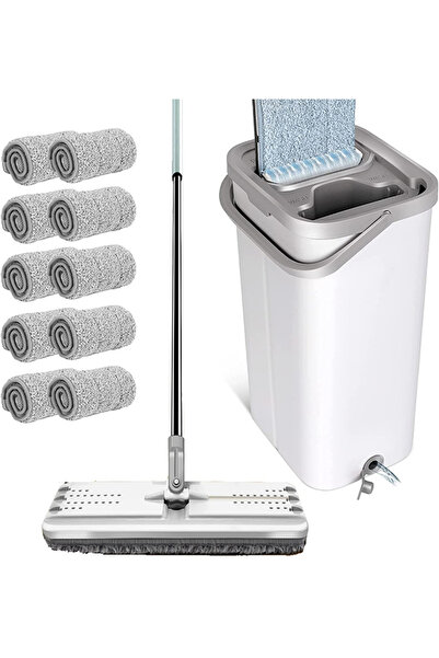 Arabest ممسحة تنظيف الأرضيات، طقم ممسحة ودلو، مناسب لتنظيف غرفة المعيشة/المطبخ