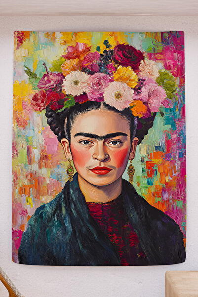 FG Store Frida Kahlo Ressam Temalı Dijital Baskılı Duvar Örtüsü Duvar Halısı