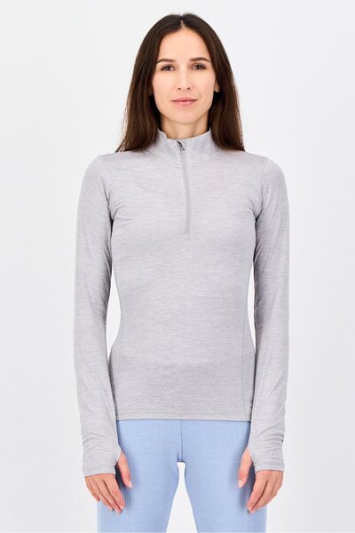 Reebok Women Slim Fit Long Sleeve Outdoor Top, Grey