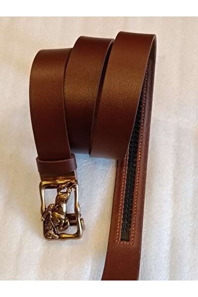 Butik Tülin Unisex Authentic Genuine Cowhide Leather Brown Bronze Horse Jocke...