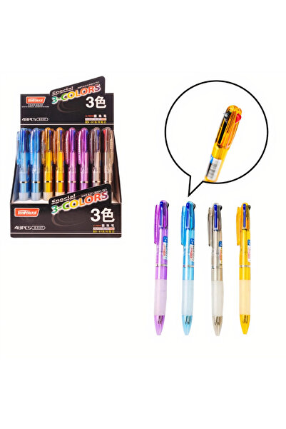 JML1 Pixuri cu 3 culori, set de 48 din plastic, 14 cm, culori diferite, en-gros