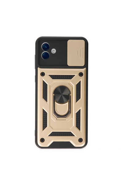 Twin Store حافظة جالاكسي A04 مع حلقة عدسة بارس من السيليكون - ذهبي