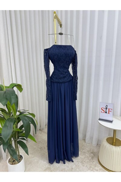 Banan dresses Elegant dark blue evening dress