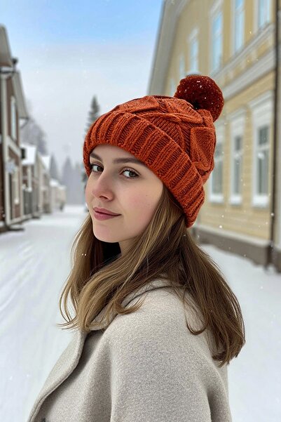 LAGRANZE قبعة نسائية شتوية محبوكة ذات ملمس ناعم