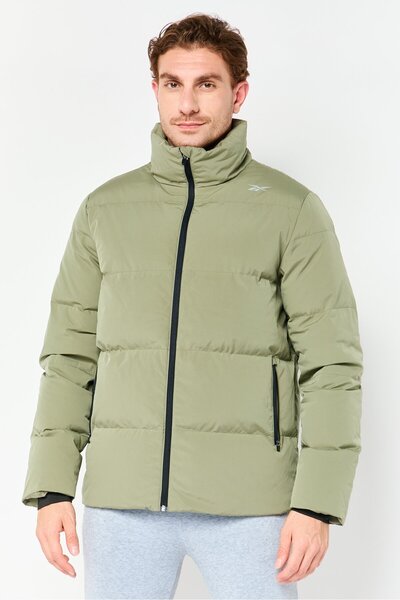 Reebok Men Sportswear Fit Long Sleeve Outdoor Puffer Jacket, Olive