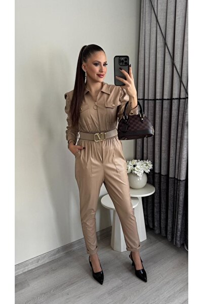 Miasista Zr Model Kemerli Deri Tulum