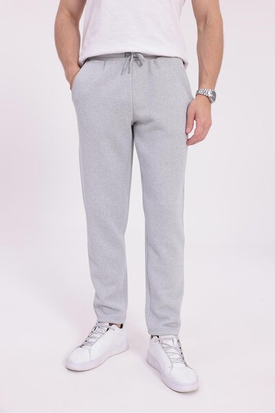 yakamor Fleece-Lined Pi̇ke Chi̇no Pocket Straight Leg Trackpants