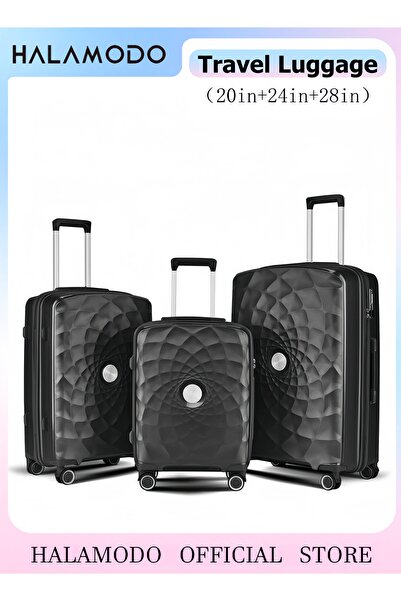 HALAMODO حقائب سفر قابلة للتوسيع، مصنوعة من مادة البولي كربونات والبلاستيك AB...
