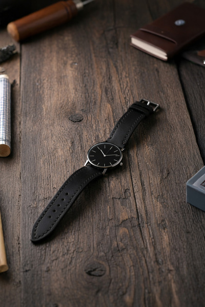 Lethos Leather Hakiki Deri Saat Kordonu - Çift Kat - 16, 18, 20, 22, 24 - ÖLÇ...