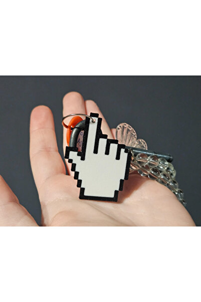 SORA DESIGN Διακοσμητικό μπρελόκ με θέμα τον δείκτη ποντικιού και τον δείκτη ...