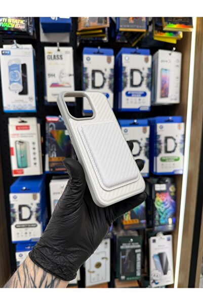 SOYLU MİX İphone 15 Pro Max Karbon Magsafe Cüzdan Kartlık İkisi Bir Arada Kad...