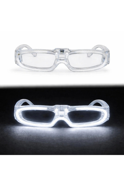 ÇERÇİCİ نظارات الحفلات ذات الضوء الأبيض LED مع 3 أوضاع - نظارات الترفيه الليل...