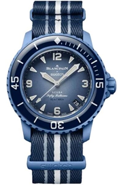 Swatch بلانكبين × سكوبا فيفتي فاثومز - المحيط الأطلسي، أزرق