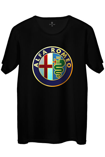 Çakilap تي شيرت بشعار ألفا روميو مطبوع، للجنسين، جودة ممتازة (Rgl-Otmbl)