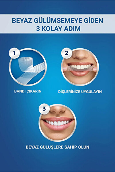 Dihamer 3 Adet Diş Beyazlatıcı Bant Dİş Ton Beyazlatıcı 3D White Anında Beyaz...