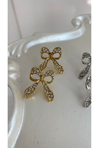 SELUVİA أقراط نسائية مرصعة بحجر الزركون على شكل فيونكة وشريط، مجوهرات زينة لل...