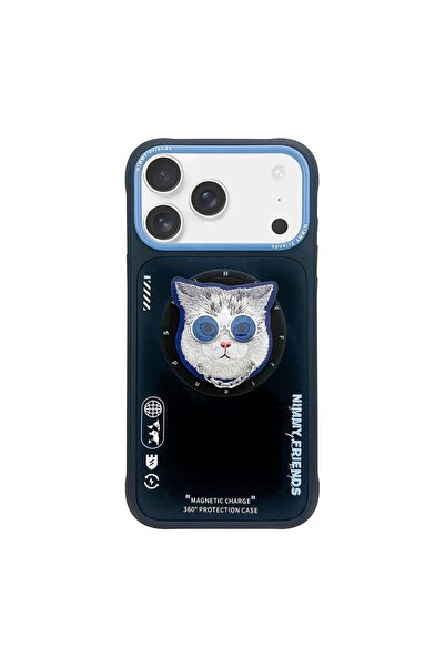 Dost iPhone 17 Pro Max MagSafeli 3D Pop Socket Aparatlı 3D Gözlük Zincir Kedi...