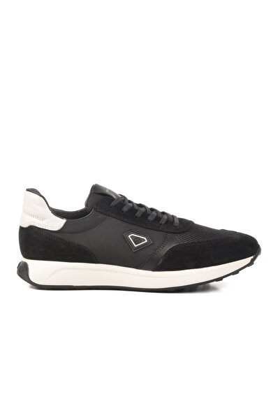 KOMCERO 3Y1530-E320 Pantofi sport pentru bărbați, din piele naturală, negru ș...