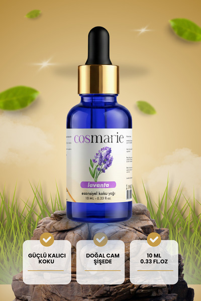 Cosmarie Lavanta Esansiyel Uçucu Koku Yağı Difüzör Esansı Buhurdanlık Yağı Ar...