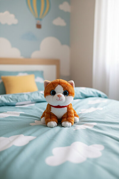 craftivio Miyavlayan Peluş Kedi 25 cm - Yumuşacık Tüylü Sesli Uyku Arkadaşı V...