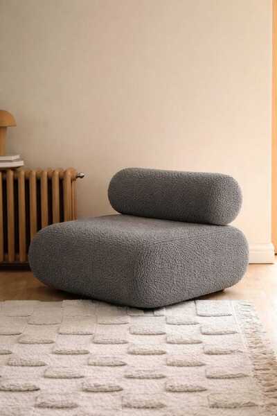 elissa home Luna Berjer , Teddy , Antrasit , Tekli Koltuk , Ofis , Cafe , Ev