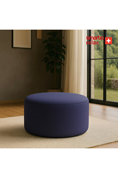 Smarto relax Babyface Kumaş Yuvarlak Puf 60×45 cm