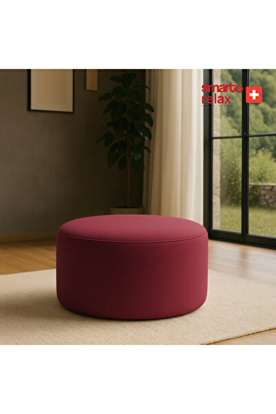 Smarto relax Babyface Kumaş Yuvarlak Puf 60×45 cm