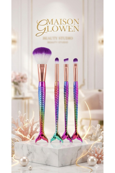MAISON GLOWEN Fırça Seti 4'lü Gökkuşağı