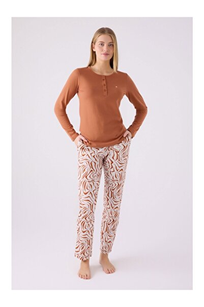 GM 100% βαμβακερό τοπ, με απαλή υφή, μοντέρνο σχέδιο, γυναικείο σετ πιτζάμες