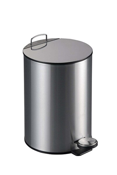 AVCI HOME MAKER سلة مهملات هوم ميكر سعة 5 لترات مصنوعة من الفولاذ المقاوم للصدأ مع دواسة - غطاء بإغلاق ناعم، مقاومة لبصمات الأصابع، سلة مهملات صغيرة الحجم