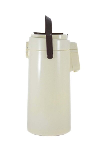 AVCI HOME MAKER Tea & Coffee Vacuum Flask With Pump, Insulated Double Wall Glass, 3 Litre Capacity, Beige