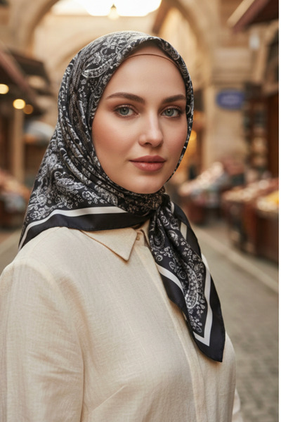 NESSCARF وشاح نسائي طبيعي 95x95 سم