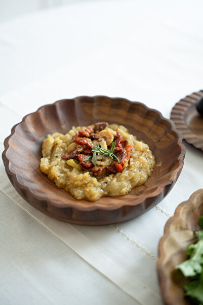 Dekorzdükkan Acacia Edge Detailed Presentation Plate (20 cm)