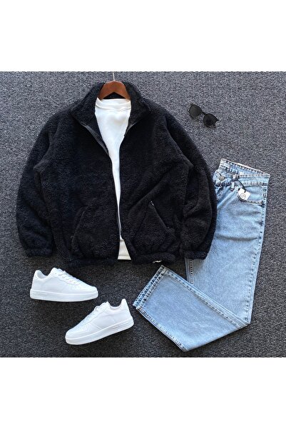 THANBUTİK طقم كارديجان من القطيفة وبنطلون فضفاض للجنسين