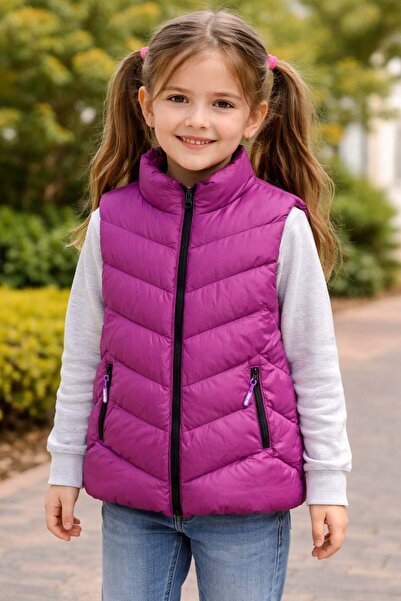 ModaPlaza Girl's Puffer Vest 8006