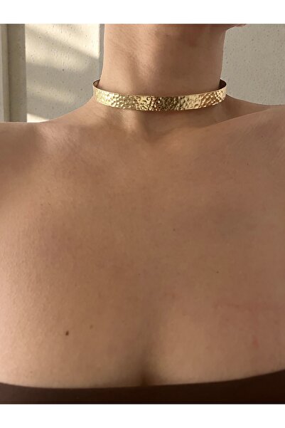 Hoop jewelery Adjustable Hammered Choker Necklace