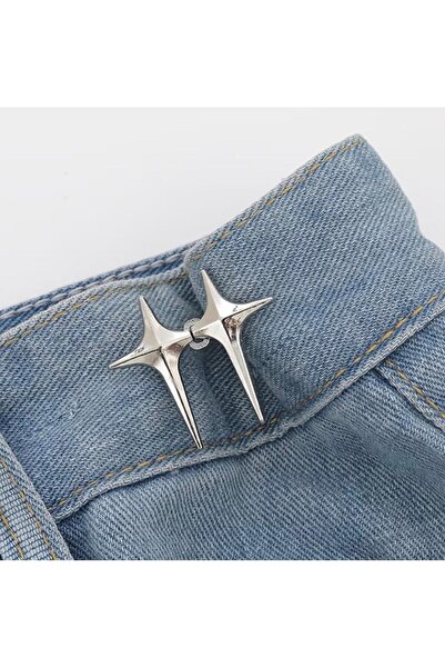 Vira Rise Gümüş Renk Kuzey Yıldızı Bel Daraltma Aparatı Klipsler Pantolon Bel...