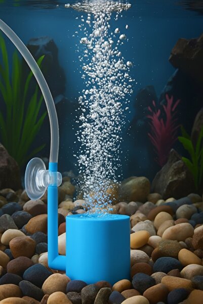 MD×JOA Hava Taşı ✱ Mavi ✱ Silindirik Akvaryum Hava Taşı ✱ Lüks Tasarım