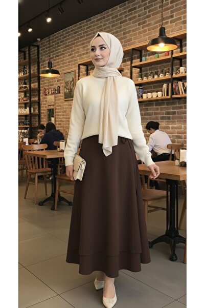 CNG MODA Scuba Fabric Tie-Up Skirt