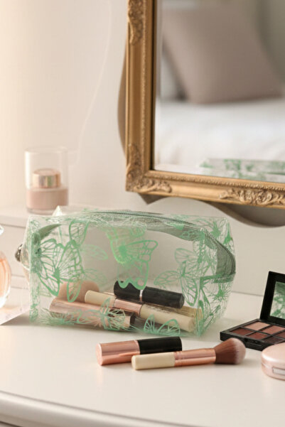 monangel Waterproof Patterned Pvc Makeup and Organizer Travel Bag