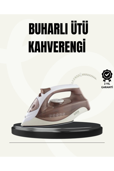 MBB ETİCARET Buharlı Ütü 2200W Seramik Taban 300 ml Kahverengi Dikey Ütüleme