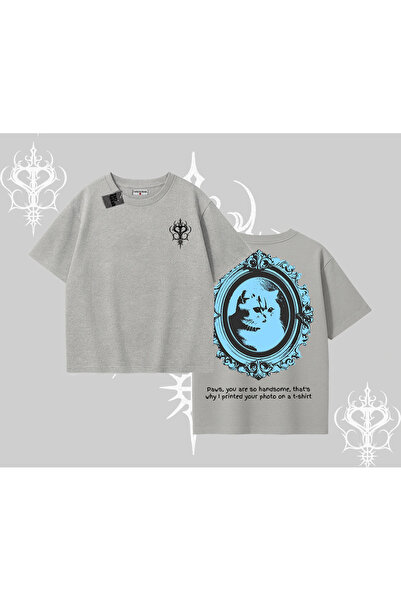 Tarzsokak Uramljena mačka Štampano Oversize kroj majica