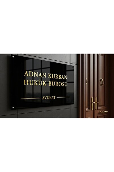 Renkli Home Siyah Pleksi Kapı Tabelası ( Kişiye Özel )