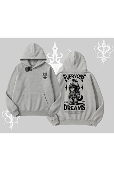 Tarzsokak Toată lumea are vise Hanorac cu glugă cu imprimeu pe spate cu pisic...