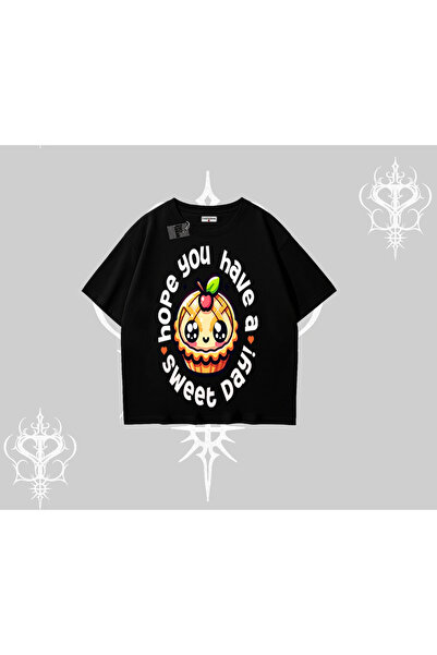 Tarzsokak Tricou supradimensionat cu imprimeu Sweet Day Cupcake