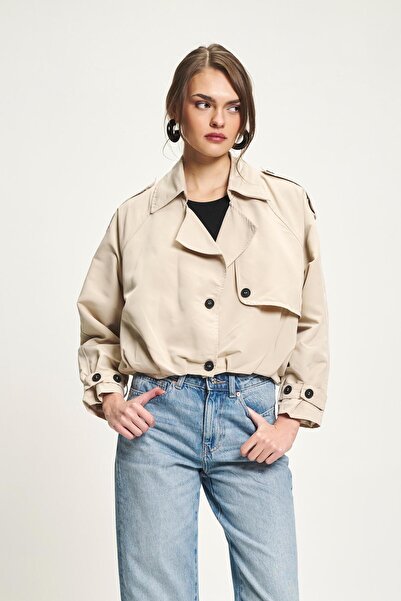 Lijuri Düğme Detaylı Bomber Trençkot 7090 R4-F-K5