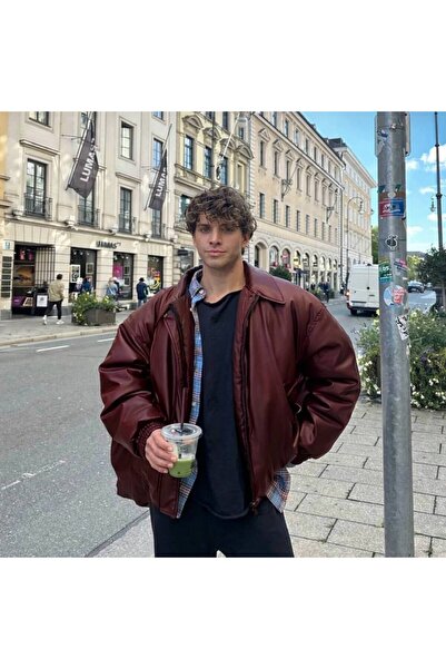 BASEL.CO Oversize Unisex Vintage Deri Ceket