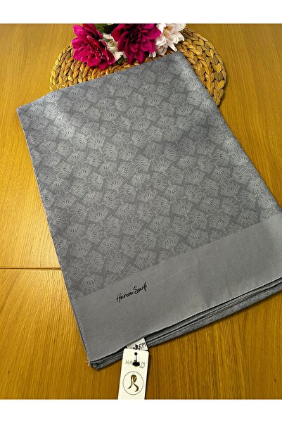 HAREM SCARF Gold Sahra Şal Koyu Gri